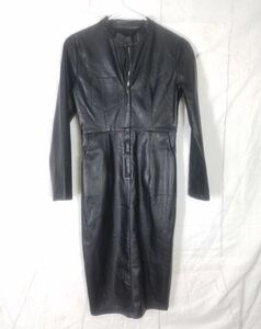 Zyth faux leather midi pencil dress